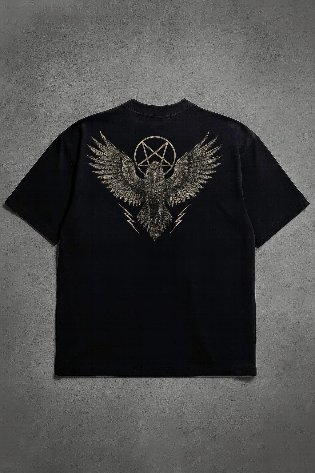 VOZÉ Oversized T-Shirt – Gothic Raven | Black Edition